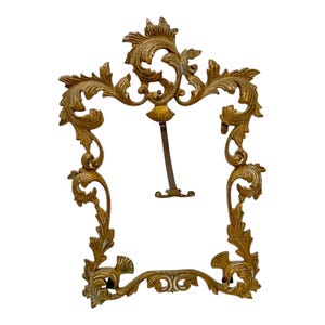 Antique Art Nouveau Gilt Brilonze Vegatal Decor Mirror Picture Photo Frame Late 19c France