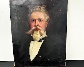 フランスアンティーク油絵肖像画、19世紀ブルジョワ紳士、壁画 - Etsy 日本 フランスアンティーク油絵肖像画、19世紀ブルジョワ紳士、壁画 - Etsy 日本