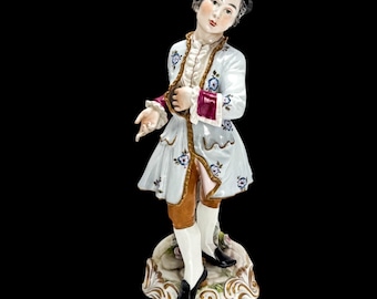 希少なマイセン ポプリボウル ペア – 貴族と貴婦人 – アンティーク