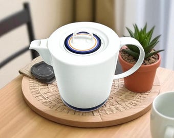 Midcentury Spanish Porcelain Tea Coffee Pot Marked Bidasoa