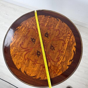 Empirestil Figur Rund Träintarsia Förgylld Brons Ormolu Örnstöd Gueridon Sidobord bild 11