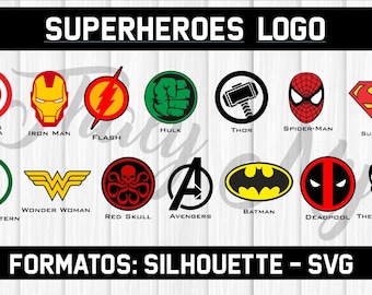 superheroes svg logo pack, superheroes png