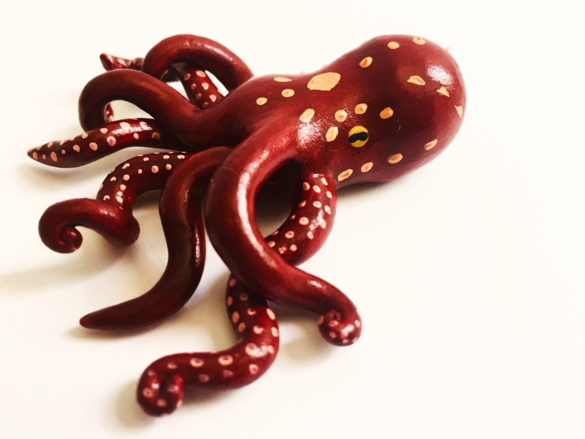 Octopus Figurine handmade octopus figurine sea creature Etsy