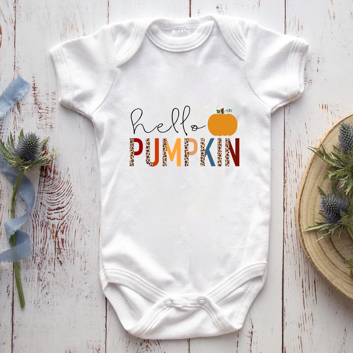 Personalized Pumpkin Baby Onesie Custom Fall Baby Onesie | Etsy