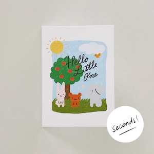 SEGUNDOS* Hola Pequeño / Tarjeta de Baby Shower / Tarjeta de Felicitaciones / Tarjeta de Esperanza / Tarjeta de Felicitación / Tarjeta en Blanco