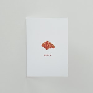 Merci Croissant | Thank You Card | Greeting Card | Blank Card