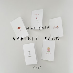 Pacote de Variedades de Mini Cartões | Mini Cartão de Saudação | Mini Cartão de Presente | Cartão em Branco
