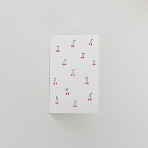 Kirschen | Mini-Geburtstagskarte | Danke-Karte | Grußkarte | Mini Grußkarte | Mini-Geschenkkarte | Leere Karte
