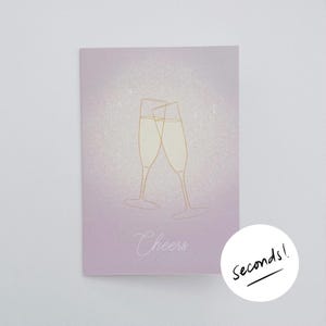 SECONDI* Brilla il bicchiere di champagne / Congratulazioni Buon compleanno Biglietto di nozze / Biglietto di auguri / Biglietto vuoto