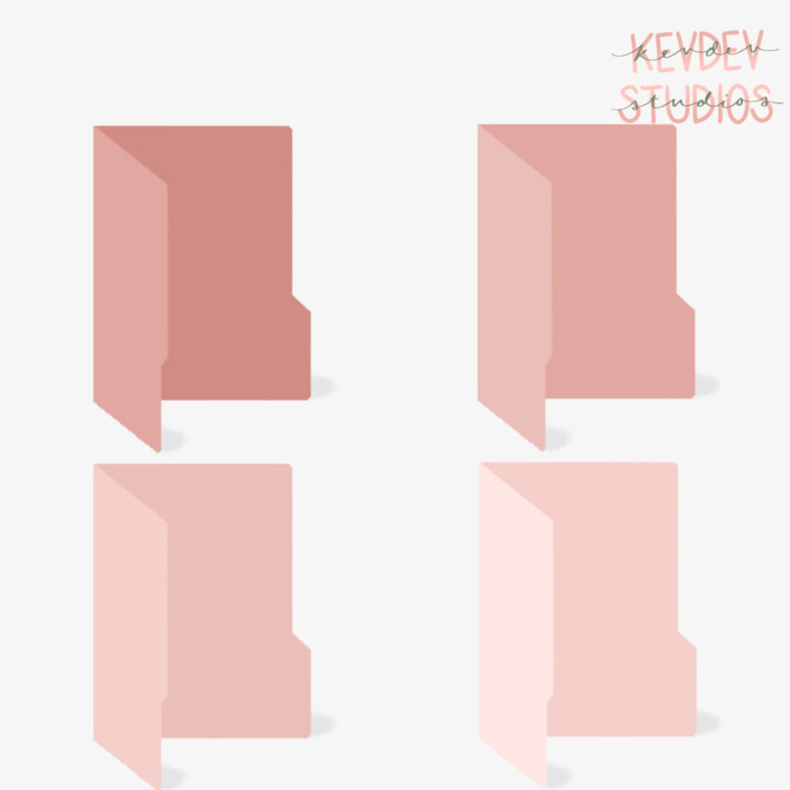 Pink Desktop Folder Icons for Mac and PC Digital Download Etsy