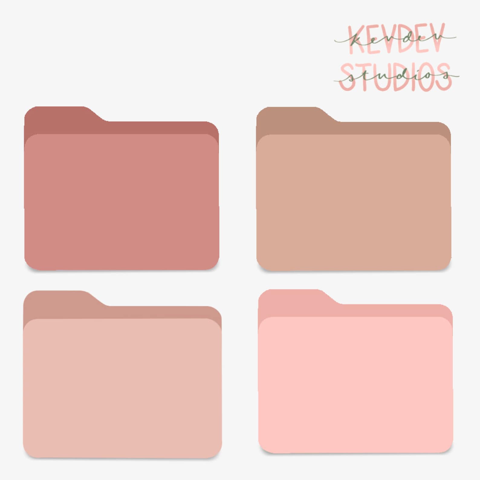 Pink Desktop Folder Icons for Mac and PC Digital Download Etsy