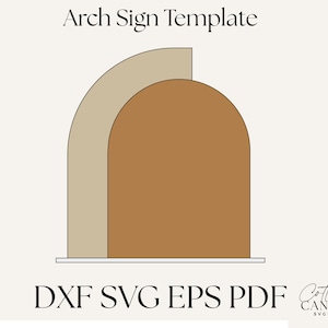 Arch Sign SVG Wedding Template - Social Media Sign - Half Arch Dubbele Boog - DXF PNG Eps Glowforge Cricut - zeilplank svg, Chiara boog svgs