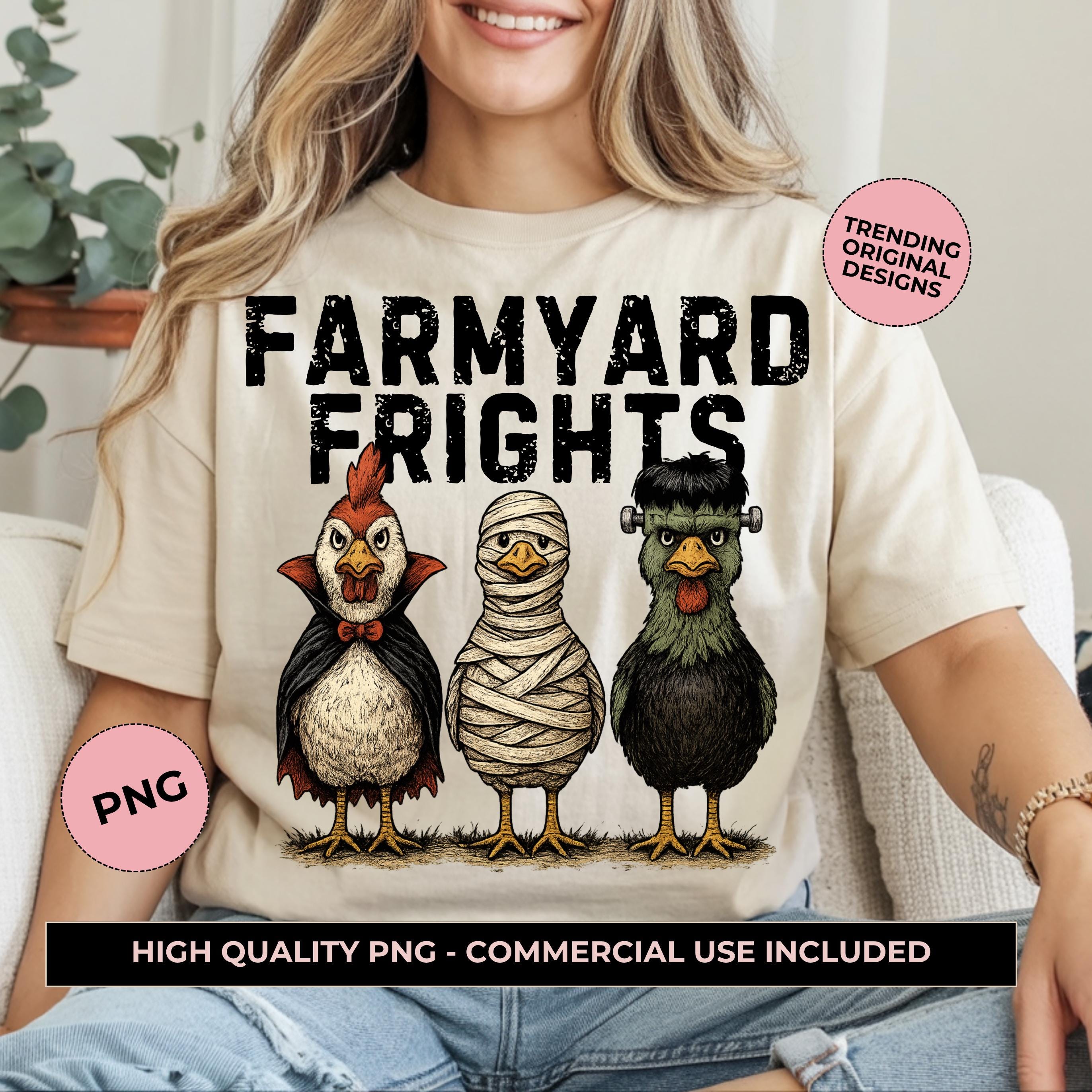 Funny Halloween Chicken Duck Clipart PNG, Feathers Fangs Frights ...