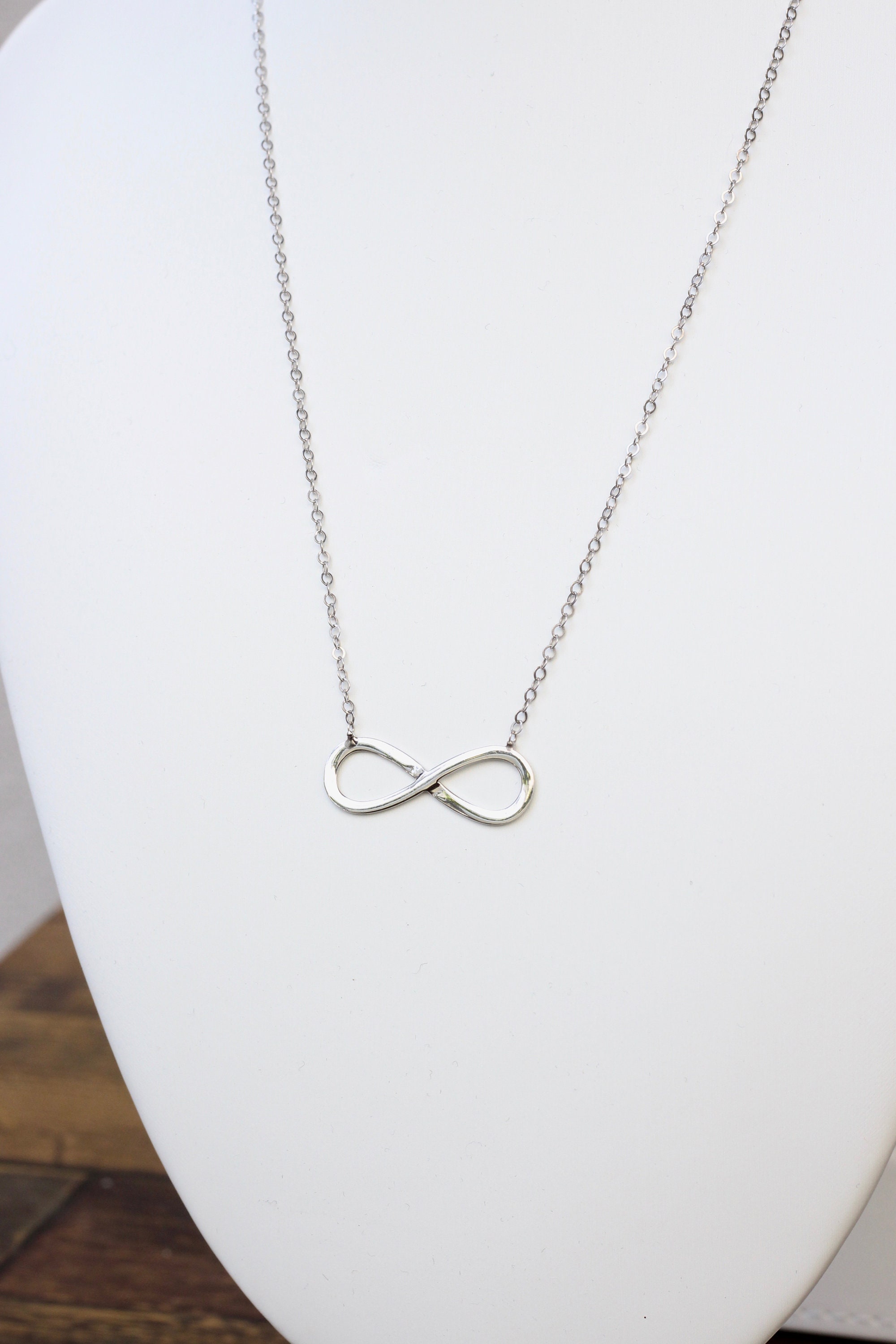 HOT SALE Infinity Necklace 14K White Gold 10 Made in Etsy