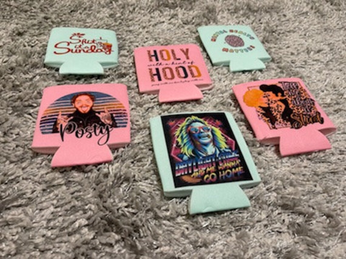 Sublimated FOAM Koozie Etsy