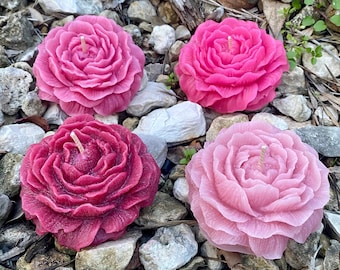 Peony Floating Candles- Mini Peony Candles- Floating Flower Candles- Floral Candle Set- Pink Peony’s- Soy Wax Floating Candles- Peony Scent