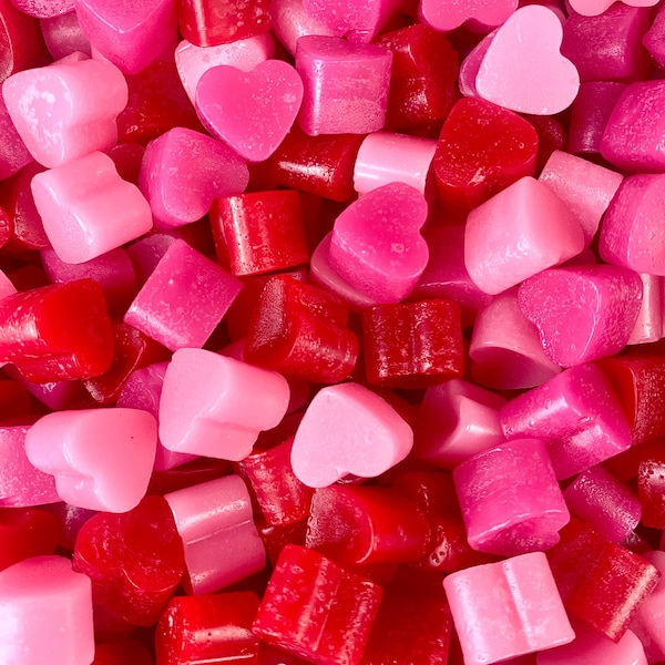 Mini Heart Wax Melts- Valentines Day Pink & Red Heart Soy Wax Melts- Wax Melts for Warmer-Heart Shaped Wax Melts-Soy Wax Melts- Gift for Her