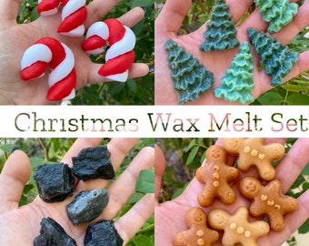 Christmas Wax Melt Set- Holiday Theme Wax Melts- Stocking Stuffers- Soy Wax Melt Bundle- Christmas Theme Wax Melts- Christmas Fragrance
