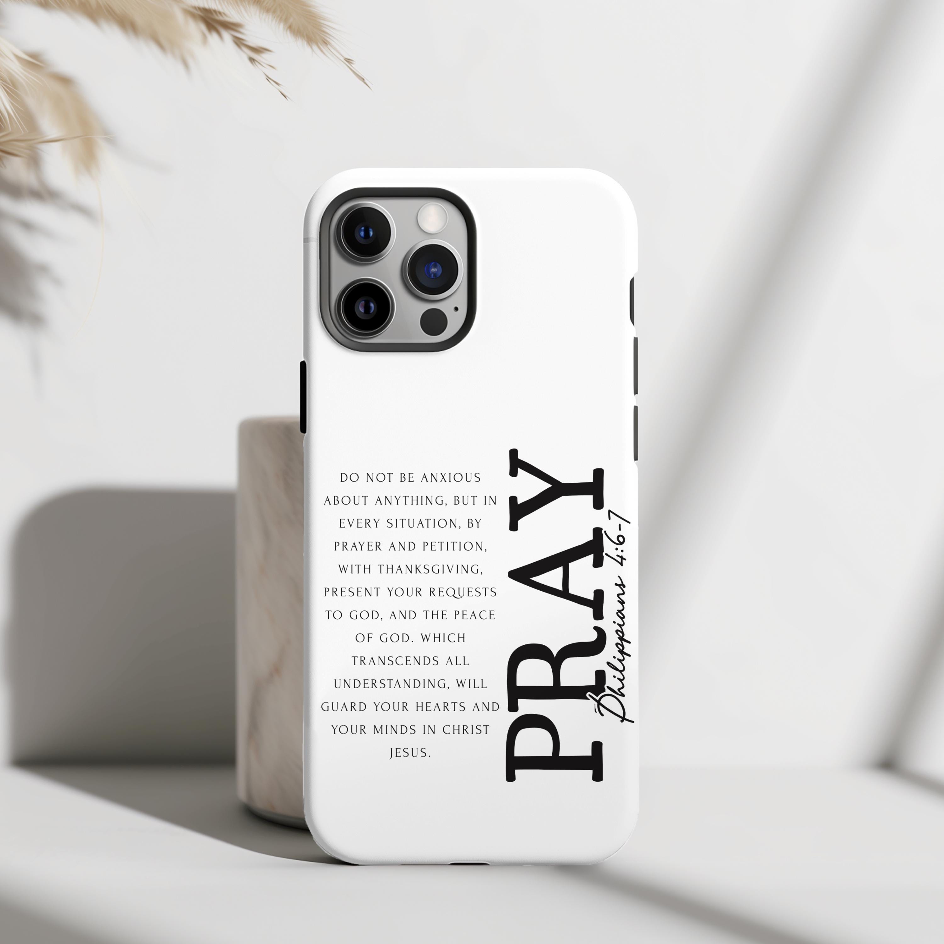 PRAY Bible Verse Phone Case | Magsafe Tough Cover | Philippians 4:6-7 Scripture | Minimalist iPhone 17 Pro, 16, 15 Samsung S25 S24 - Etsy PRAY Bible Verse Phone Case | Magsafe Tough Cover | Philippians 4:6-7 Scripture | Minimalist iPhone 17 Pro, 16, 15 Samsung S25 S24 - Etsy