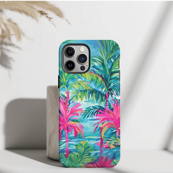 Palm Tree Phone Case, Summer Cover, Beachy Tropical Phone Case, Ocean Cell  Phone Case Preppy iPhone 16 Pro Max Plus Samsung Galaxy Pixel