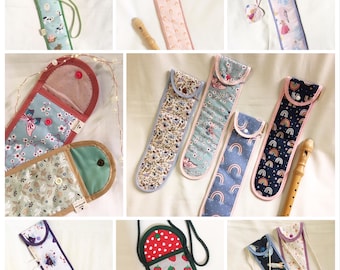 Flötentasche Flötentetui Tasche Kinder Blockflöte Holzflöte Flöte Etui