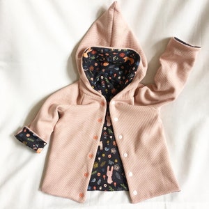 Reversible jacket spring jacket autumn jacket transition jacket sweat jacket baby jacket children&#39;s jacket flowers animals size 80/86
