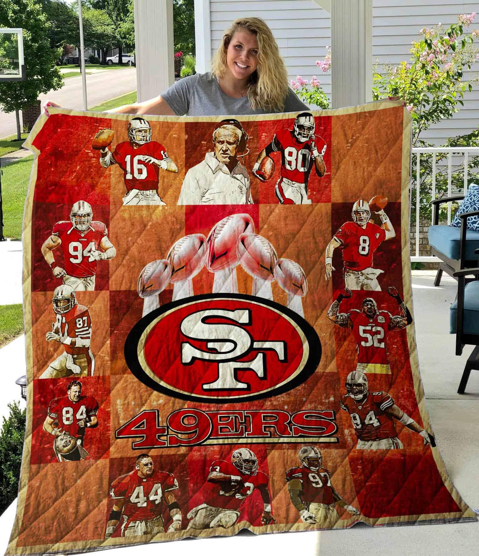 San Francisco 49ers Quilt Blanket Quilt Pattern NFL Quilt Etsy