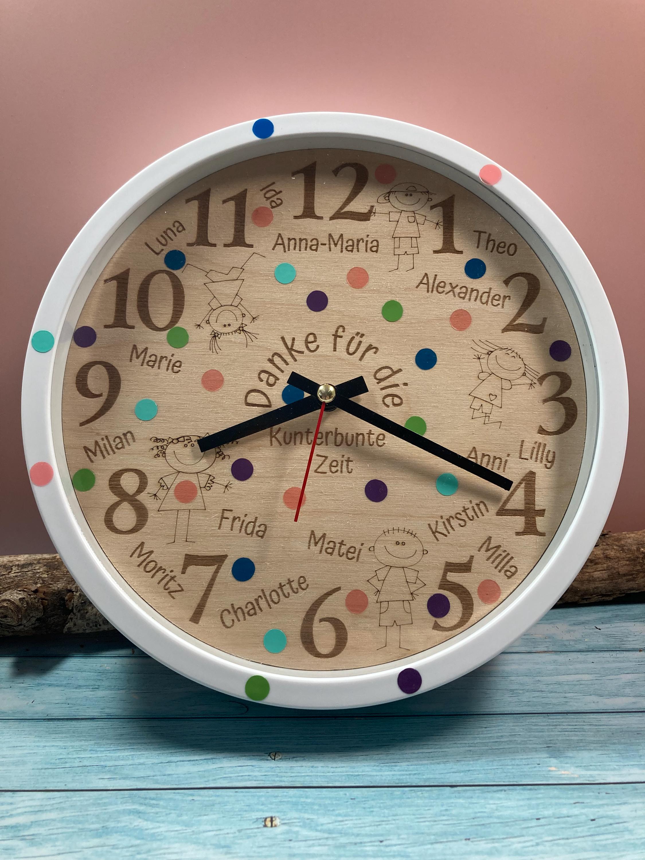 Individuelle wanduhr