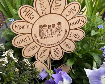 Regalo de despedida personalizado con forma de flor para la escuela primaria o niñera de Kiga Kira