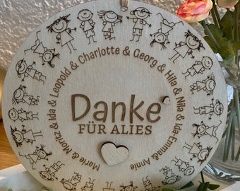 Regalo de despedida Guardería Kiga Kita Guardería Cuidado de niños Escuela Primaria Paneles personalizados