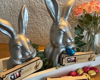 Caja Duplo personalizada, regalo de Pascua, recuerdo de conejito de Pascua, nido de Pascua