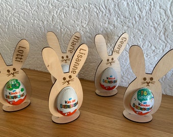 Easter bunny standing personalized with name Ü-Ei rabbit wooden gift Easter Easter egg decoration for Easter chocolate egg holder