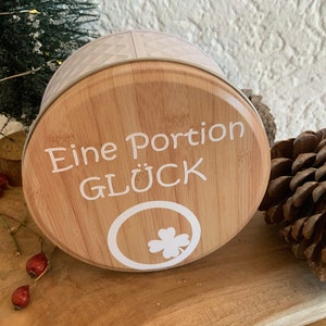 Abschiedsgeschenk, für selbstgebackenes, Keksdose , Quarantäne Geschenk Leckerli Eine Portion Glück