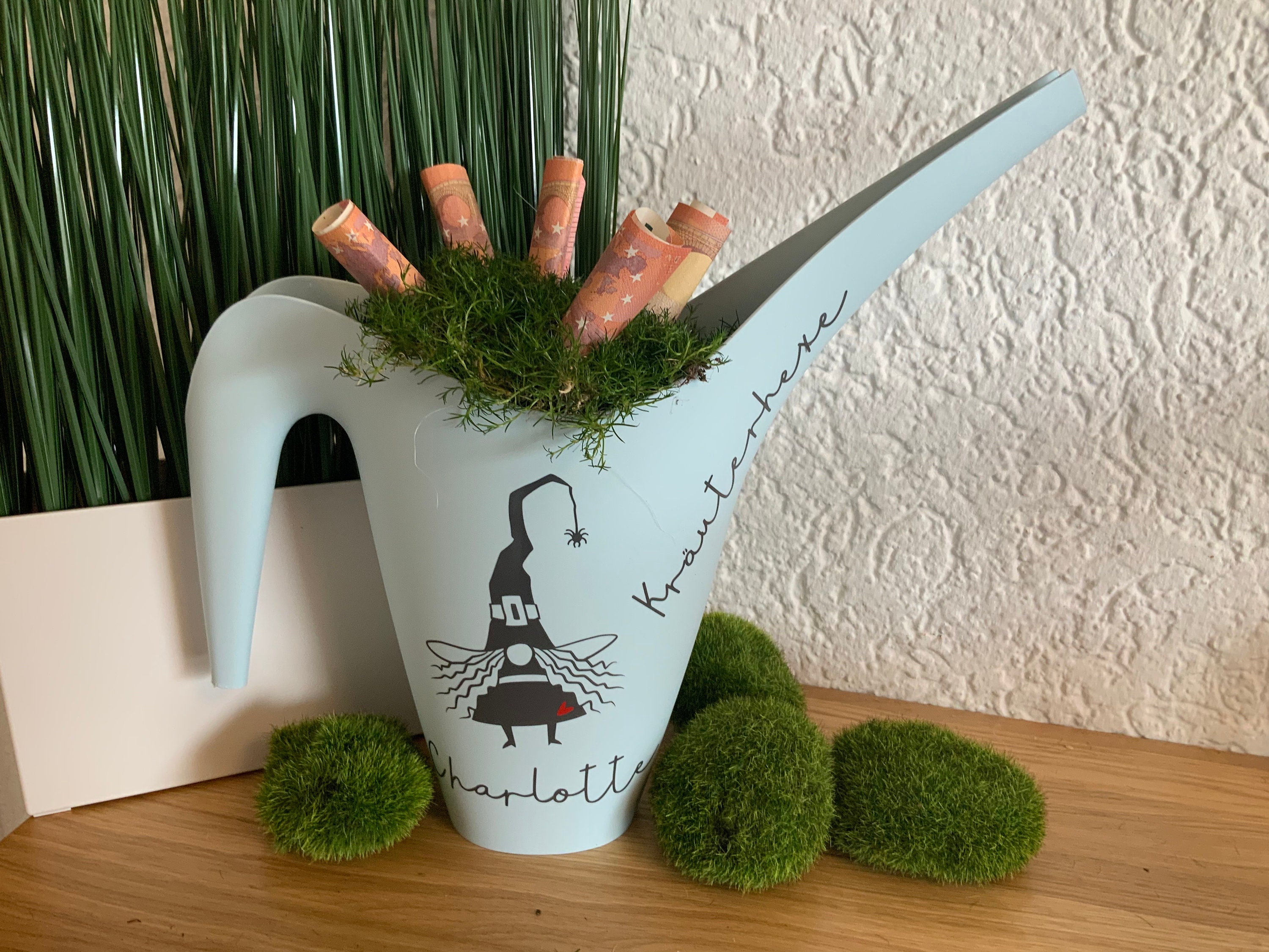 Gießkanne, Hochzeitsgeschenk, Abschiedsgeschenk, Geburtstag Geschenk, Muttertagsgeschenk Geldgeschenk