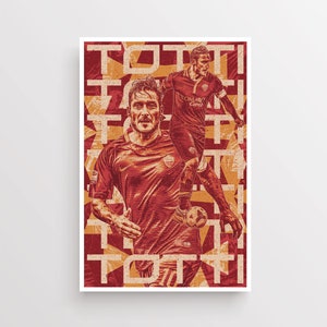 Francesco Totti Art Print - Roma - Football Print - Football Poster - Soccer Print - Football Gift - footballplayer  Serie A