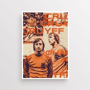 Johan Cruyff Art Print - Netherland - Football print - Football Poster - Soccer Print - Football gift - Zidane - Footballplayer - World Cup