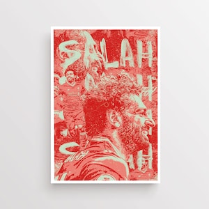 Mohamed Salah Art Print - Liverpool - Football print - Football Poster - Soccer Print - Football gift - Football art - football