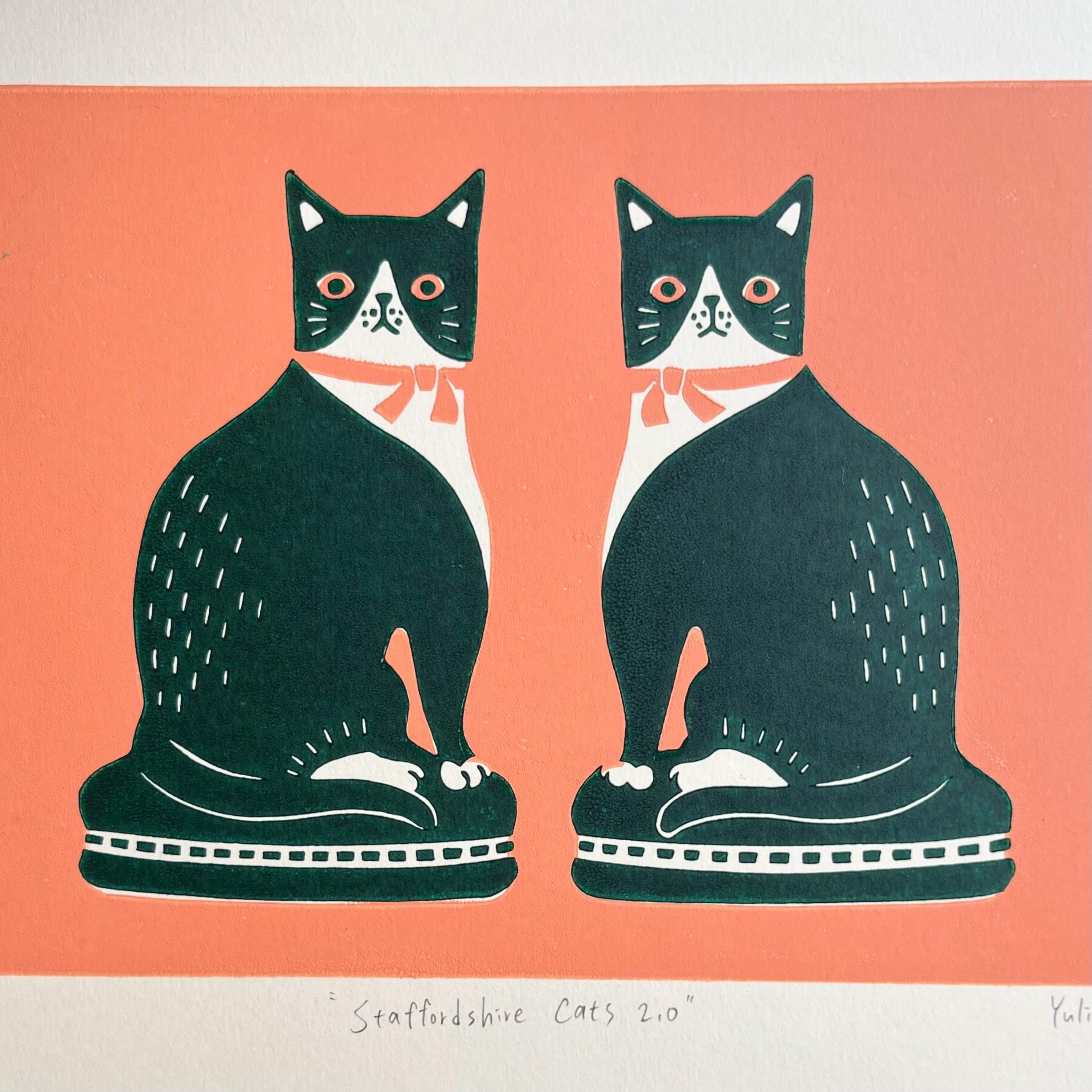 Staffordshire cat - Etsy 日本