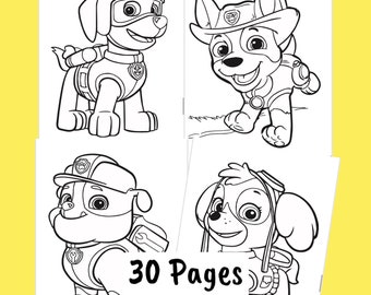 Paw Patrol Colorings Etsy