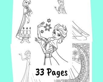 Download Elsa Coloring Book Etsy