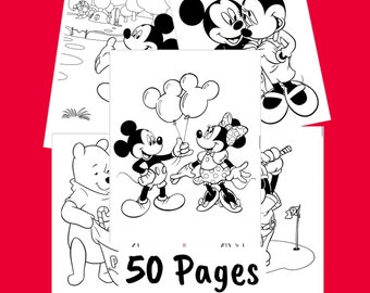 Download Disney Coloring Book Etsy