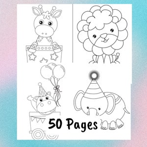 Circus clowns 50 printable coloring pages-kids fun activity-anime art-digital download-clown art-circus art-anime art-summer activities