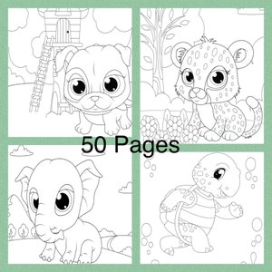 Baby Animals printable coloring pages-