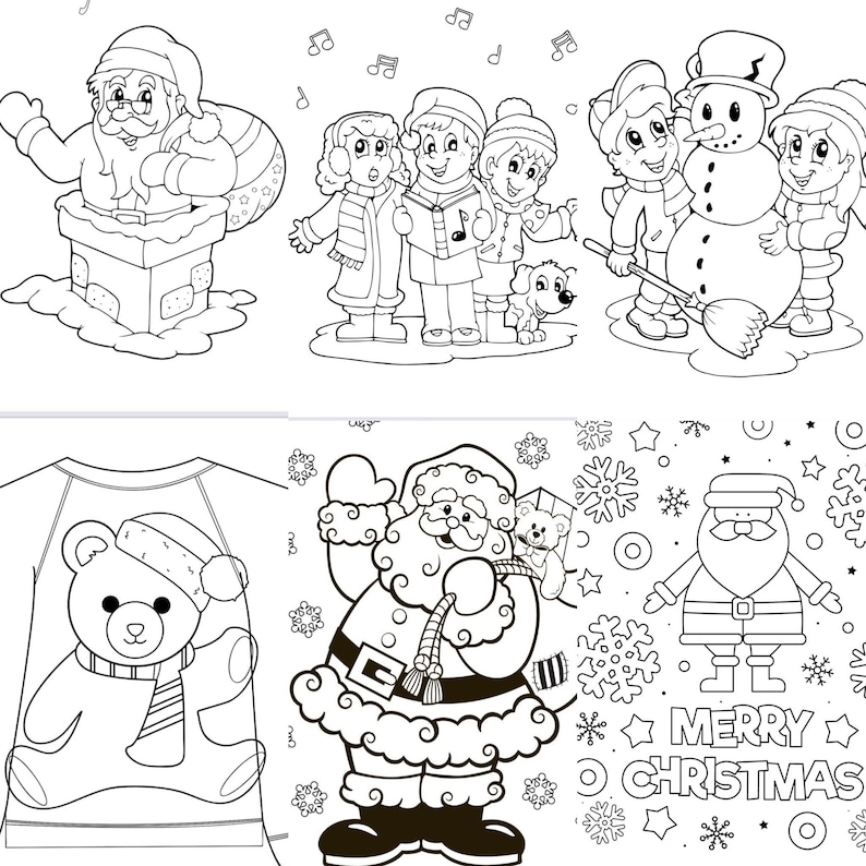 10 Christmas Activities Coloring Pages for the Holidays