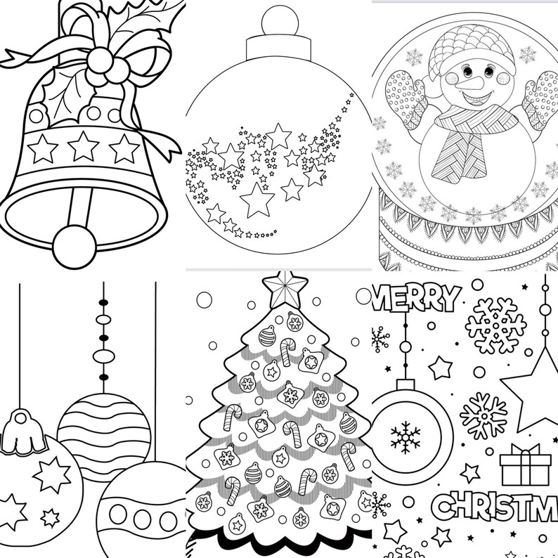 10 Christmas Activities Coloring Pages for the Holidays