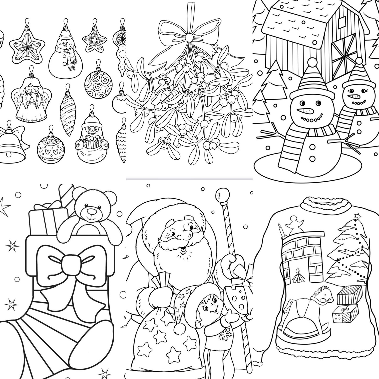 10 Christmas Activities Coloring Pages for the Holidays