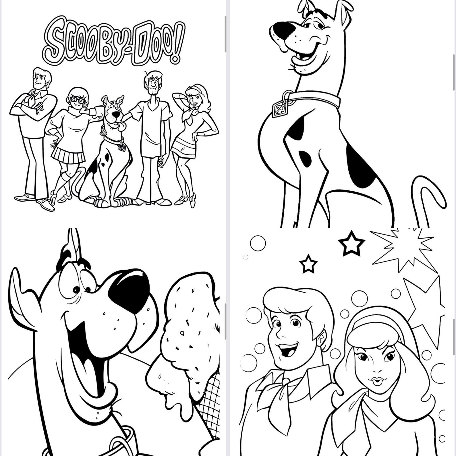 20 Scooby Doo Printable Coloring Pagesinstant Etsy