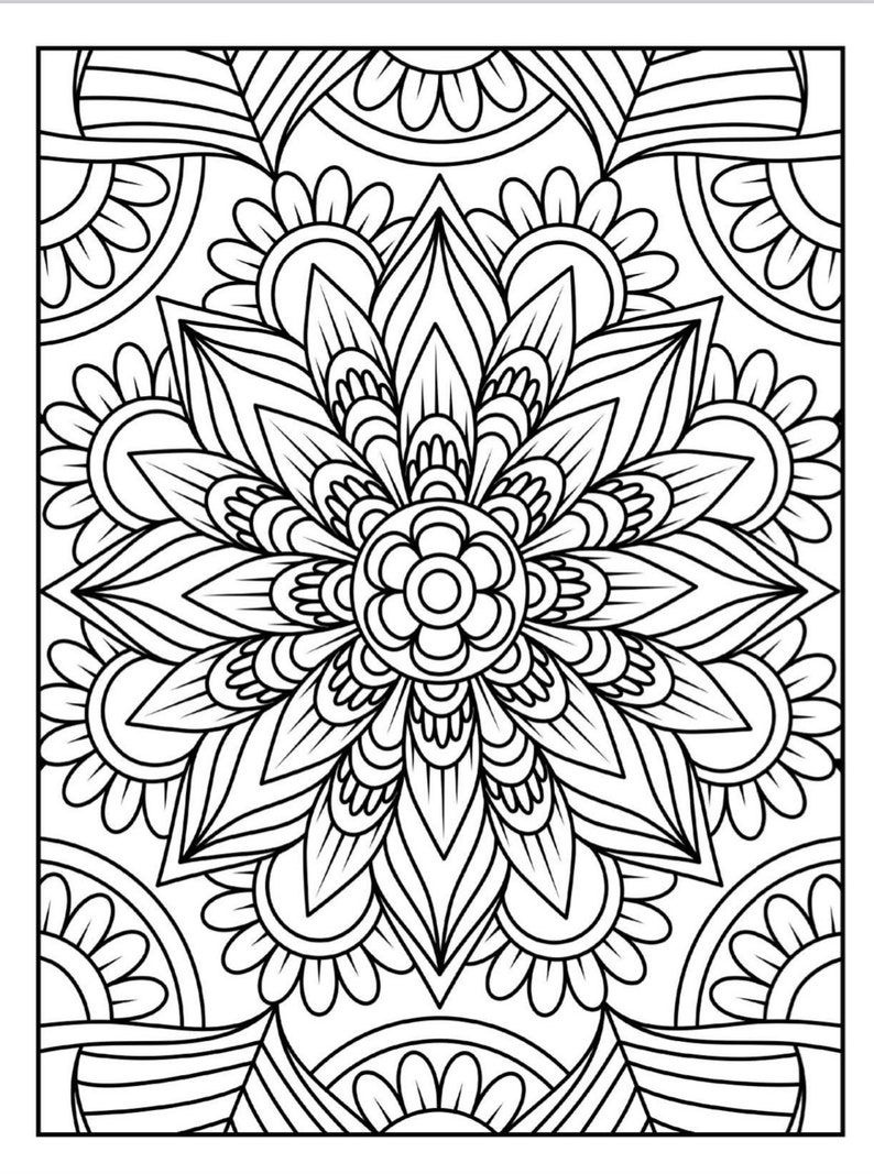 Square Mandalas 50 Printable Coloring Pages-instant Download-teens and Adult Coloring Pages ...