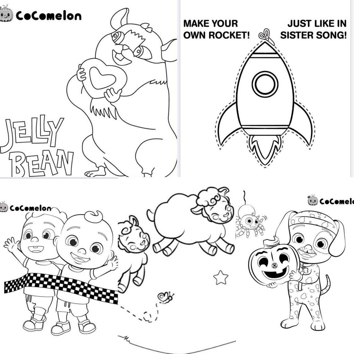 Cocomelon 45 Printable Coloring Pages Instant Download Fun Etsy