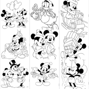Páginas para colorear de Mickey Mouse para niños - Libro para colorear de Disney - Arte digital de Winnie The Pooh y sus amigos - Descarga instantánea imagen 5